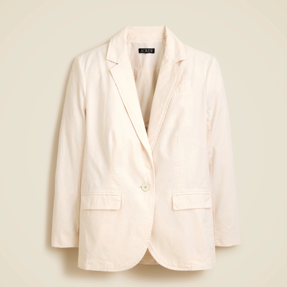 J. Crew Light Cream Single-Button Blazer